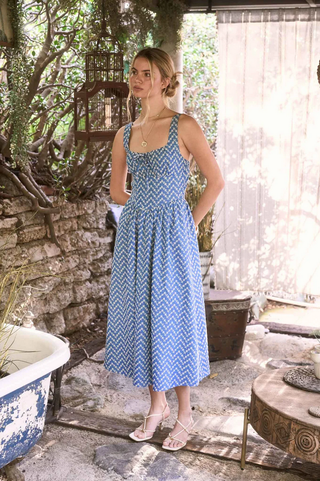 Blu Pepper Embroidered Eyelet Dress