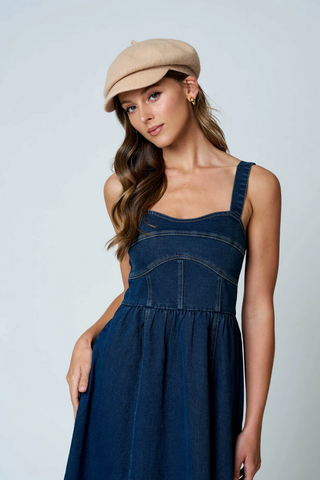 Blu Pepper Denim Corset Dress