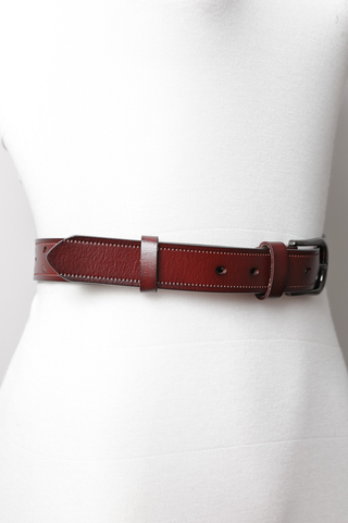 Leto Leather Belt with Petal Design