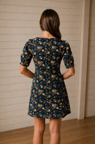 Blu Pepper Floral Denim Dress