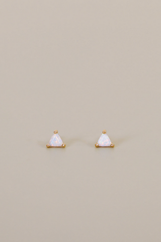JaxKelly White Opal Mini Energy Gem Earrings
