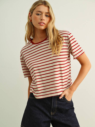 Miou Muse Striped Ringer Tee