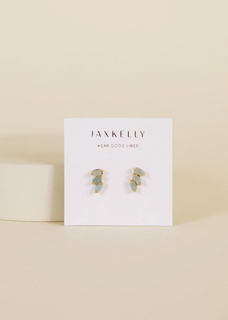JaxKelly Offset Trio Amazonite Earrings