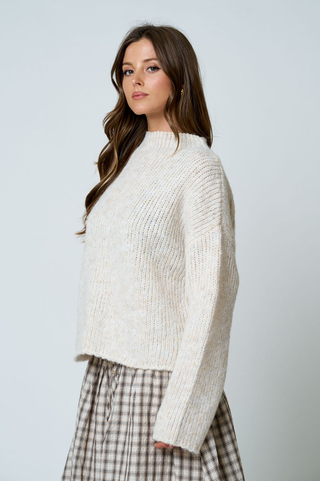 Blu Pepper Mock Neck Pullover Sweater