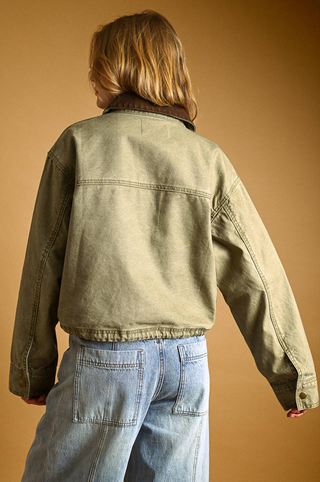 Miou Muse Contrast Collar Barn Jacket