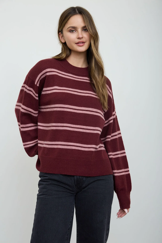 Blu Pepper Double Stripe Crew Sweater