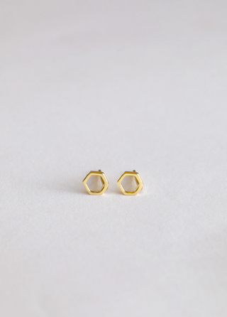 JaxKelly Minimalist Hexagon Earrings