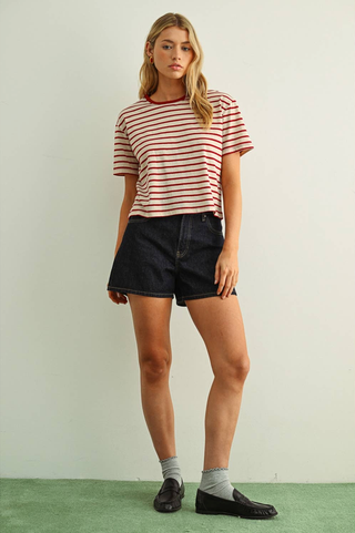 Miou Muse Striped Ringer Tee
