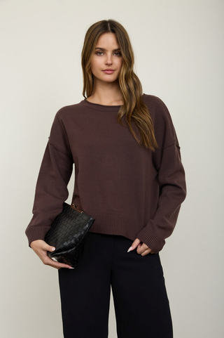 Blu Pepper Exposed Seam Pullover Sweater