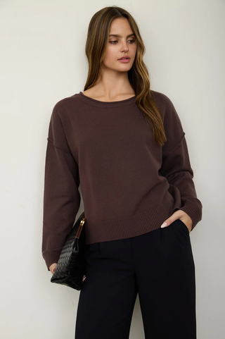 Blu Pepper Exposed Seam Pullover Sweater