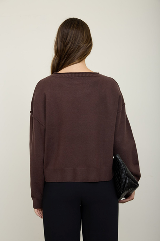 Blu Pepper Exposed Seam Pullover Sweater