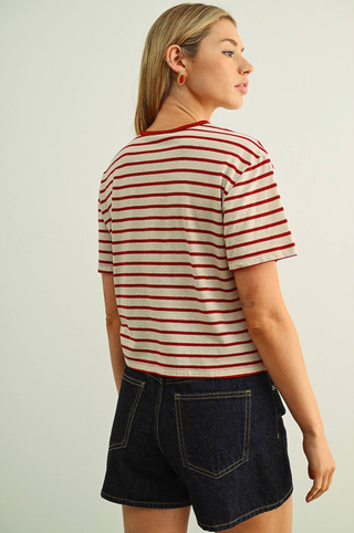 Miou Muse Striped Ringer Tee