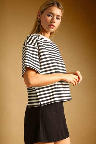 Miou Muse Relaxed Striped Ringer Tee