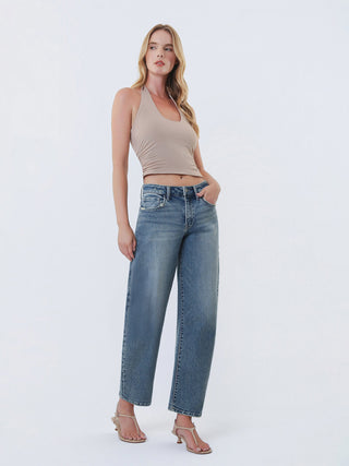 Flying Monkey High Rise Slim Barrel Jeans