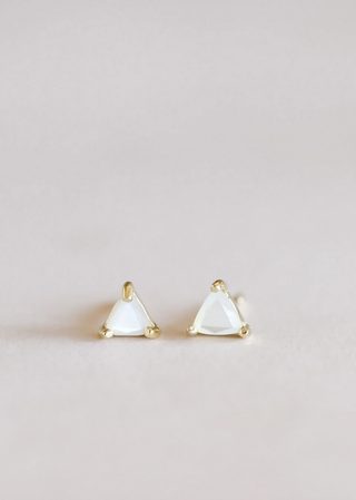 JaxKelly Mother Of Pearl Mini Energy Gem Earrings
