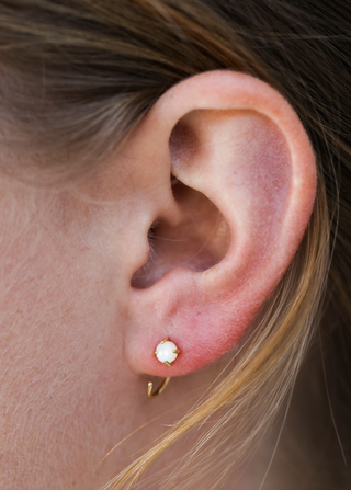 JaxKelly Mother of Pearl Huggie Earrings