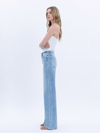 Flying Monkey High Rise Full Length Wide Leg Jeans