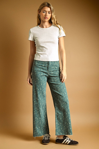 Miou Muse Wide Leg Floral Pants