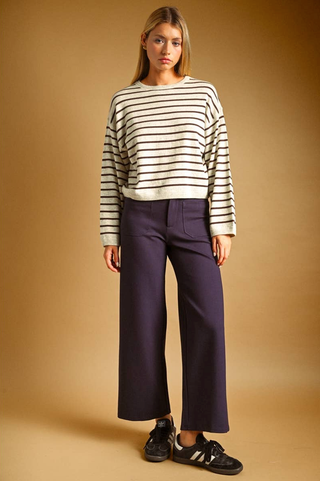 Miou Muse Striped Crewneck Sweater