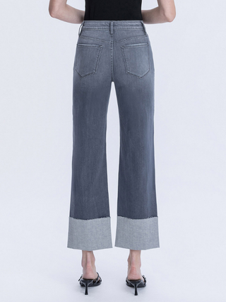 Flying Monkey High Rise Cuffed Slim Wide Jeans