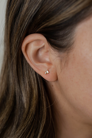 JaxKelly CZ Double Stud Stack Earrings