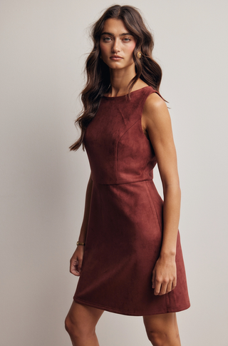 Forte Suedette Mod Mini Dress