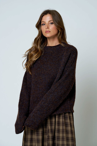 Blu Pepper Mock Neck Pullover Sweater